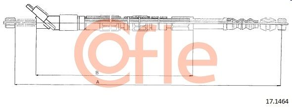 COFLE 92.17.1464 Cable Pull, parking brake
