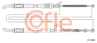 Cable Pull, parking brake COFLE 92.17.1468