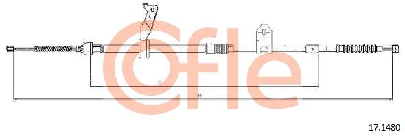 COFLE 92.17.1480 Cable Pull, parking brake