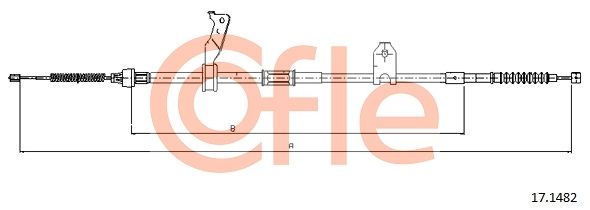 COFLE 92.17.1482 Cable Pull, parking brake
