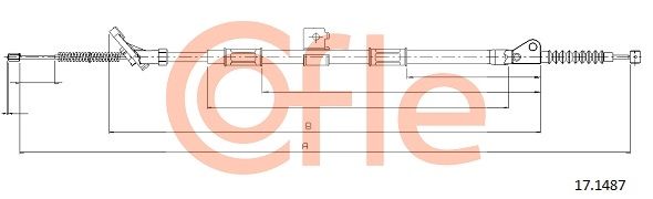 COFLE 92.17.1487 Cable Pull, parking brake