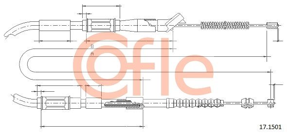 COFLE 92.17.1501 Cable Pull, parking brake