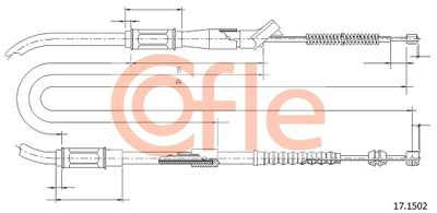 Cable Pull, parking brake COFLE 92.17.1502