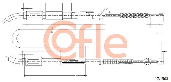 COFLE 92.17.1503 Cable Pull, parking brake