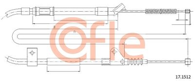 Cable Pull, parking brake COFLE 92.17.1512