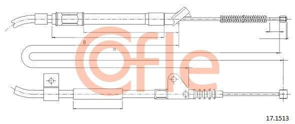 COFLE 92.17.1513 Cable Pull, parking brake