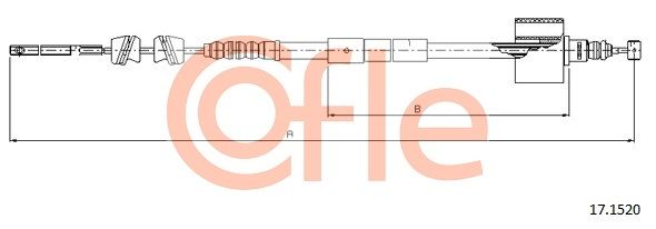 COFLE 92.17.1520 Cable Pull, parking brake