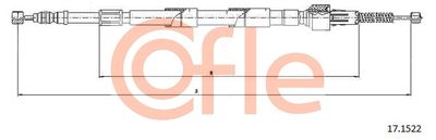 Cable Pull, parking brake COFLE 92.17.1522