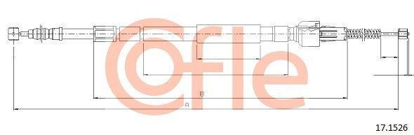 COFLE 92.17.1526 Cable Pull, parking brake
