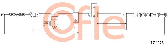 COFLE 92.17.1528 Cable Pull, parking brake