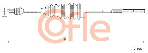 COFLE 92.17.1549 Cable Pull, parking brake