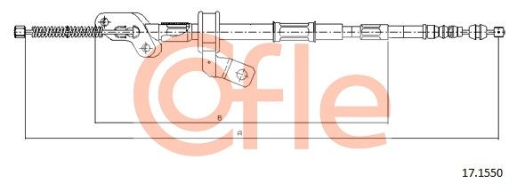 COFLE 92.17.1550 Cable Pull, parking brake