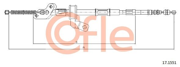 COFLE 92.17.1551 Cable Pull, parking brake