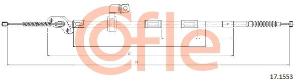 COFLE 92.17.1553 Cable Pull, parking brake