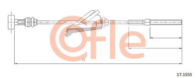 Cable Pull, parking brake COFLE 92.17.1555