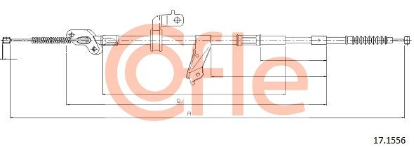COFLE 92.17.1556 Cable Pull, parking brake
