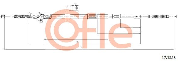COFLE 92.17.1558 Cable Pull, parking brake