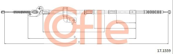 COFLE 92.17.1559 Cable Pull, parking brake