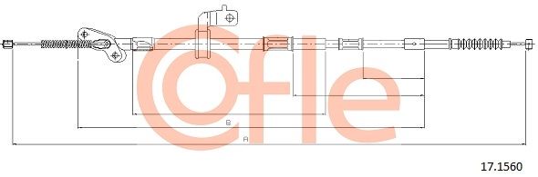 COFLE 92.17.1560 Cable Pull, parking brake