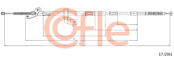 COFLE 92.17.1561 Cable Pull, parking brake