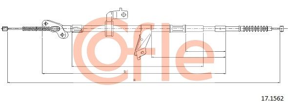 COFLE 92.17.1562 Cable Pull, parking brake