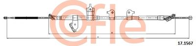 Cable Pull, parking brake COFLE 92.17.1567