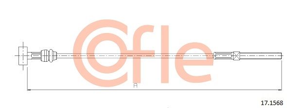 COFLE 92.17.1568 Cable Pull, parking brake