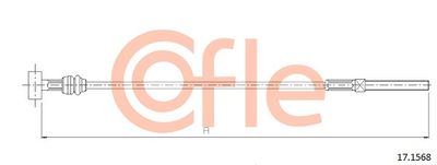 Cable Pull, parking brake COFLE 92.17.1568