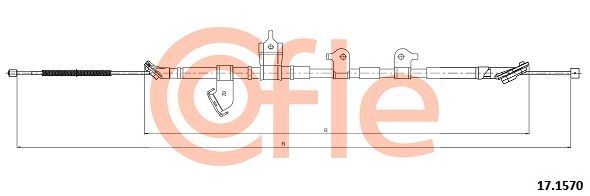 COFLE 92.17.1570 Cable Pull, parking brake