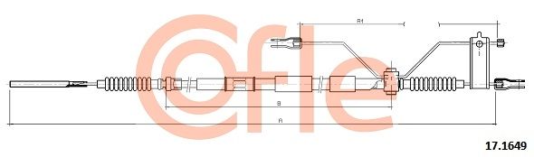 COFLE 92.17.1649 Cable Pull, parking brake