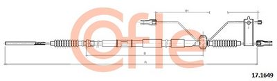 Cable Pull, parking brake COFLE 92.17.1649