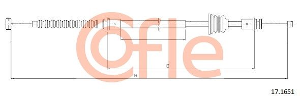 COFLE 92.17.1651 Cable Pull, parking brake