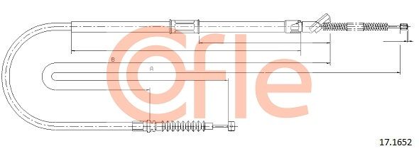 COFLE 92.17.1652 Cable Pull, parking brake