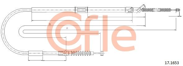 COFLE 92.17.1653 Cable Pull, parking brake
