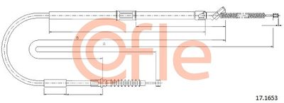 Cable Pull, parking brake COFLE 92.17.1653