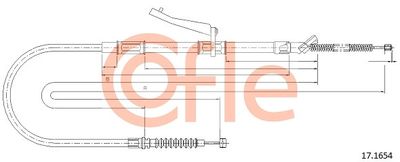 Cable Pull, parking brake COFLE 92.17.1654