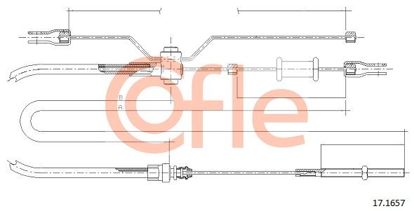 COFLE 92.17.1657 Cable Pull, parking brake