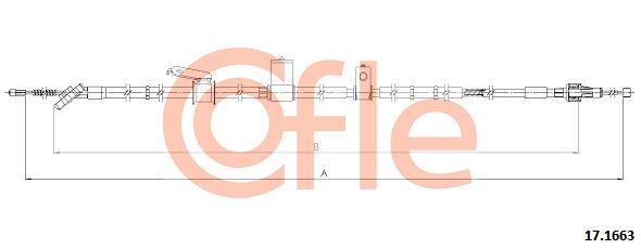 COFLE 92.17.1663 Cable Pull, parking brake