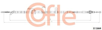 Cable Pull, parking brake COFLE 92.17.1664