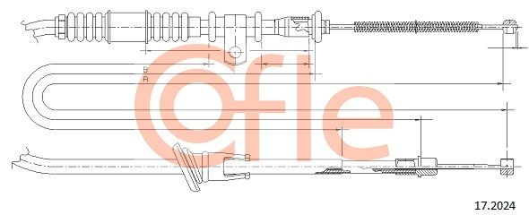 COFLE 92.17.2024 Cable Pull, parking brake