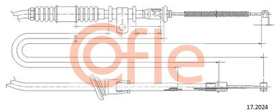 Cable Pull, parking brake COFLE 92.17.2024