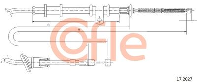 Cable Pull, parking brake COFLE 92.17.2027
