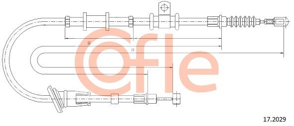 COFLE 92.17.2029 Cable Pull, parking brake
