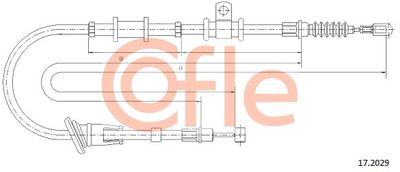 Cable Pull, parking brake COFLE 92.17.2029