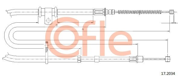 COFLE 92.17.2034 Cable Pull, parking brake