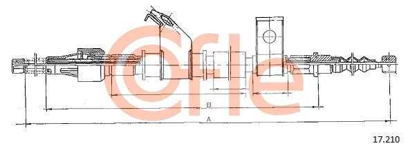 COFLE 92.17.210 Cable Pull, parking brake