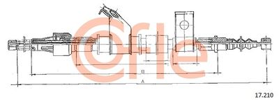Cable Pull, parking brake COFLE 92.17.210