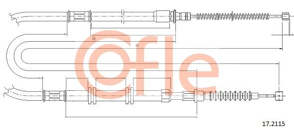 COFLE 92.17.2115 Cable Pull, parking brake
