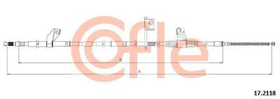 Cable Pull, parking brake COFLE 92.17.2118