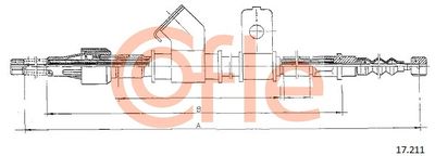 Cable Pull, parking brake COFLE 92.17.211